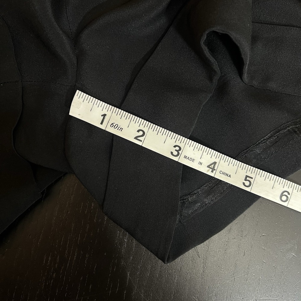 RAG & BONE 100% Silk Romper Size 4 Black Cuffed Capsule Minimalist Short Sleeve - Picture 12 of 12